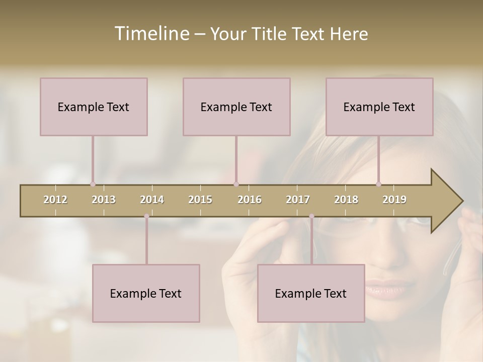 Woman Holding Up A Pair Of Glasses PowerPoint Template