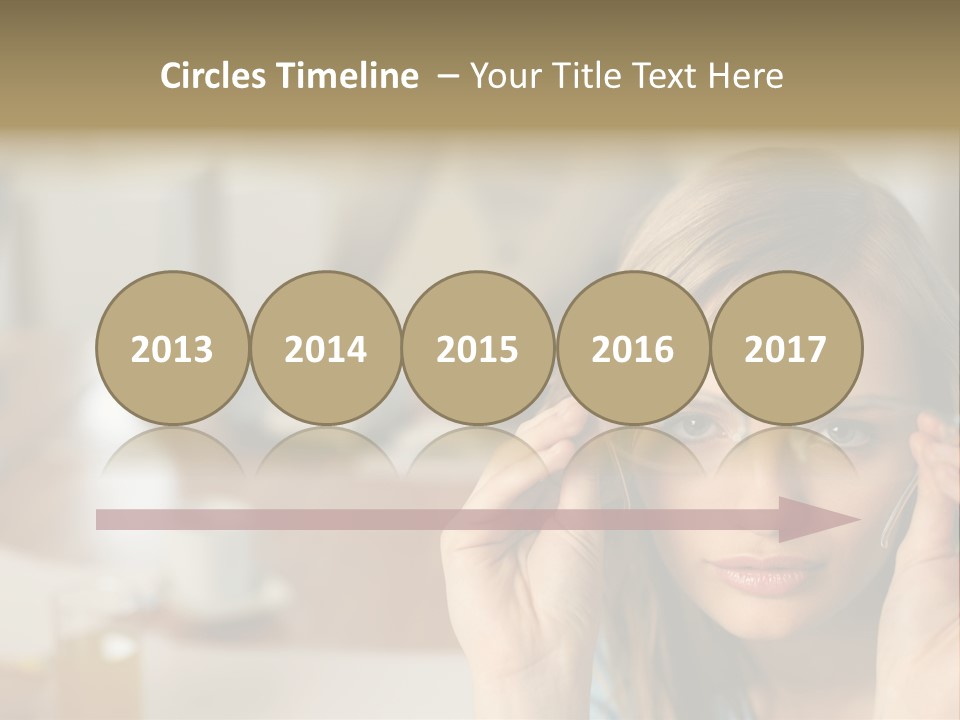 Woman Holding Up A Pair Of Glasses PowerPoint Template