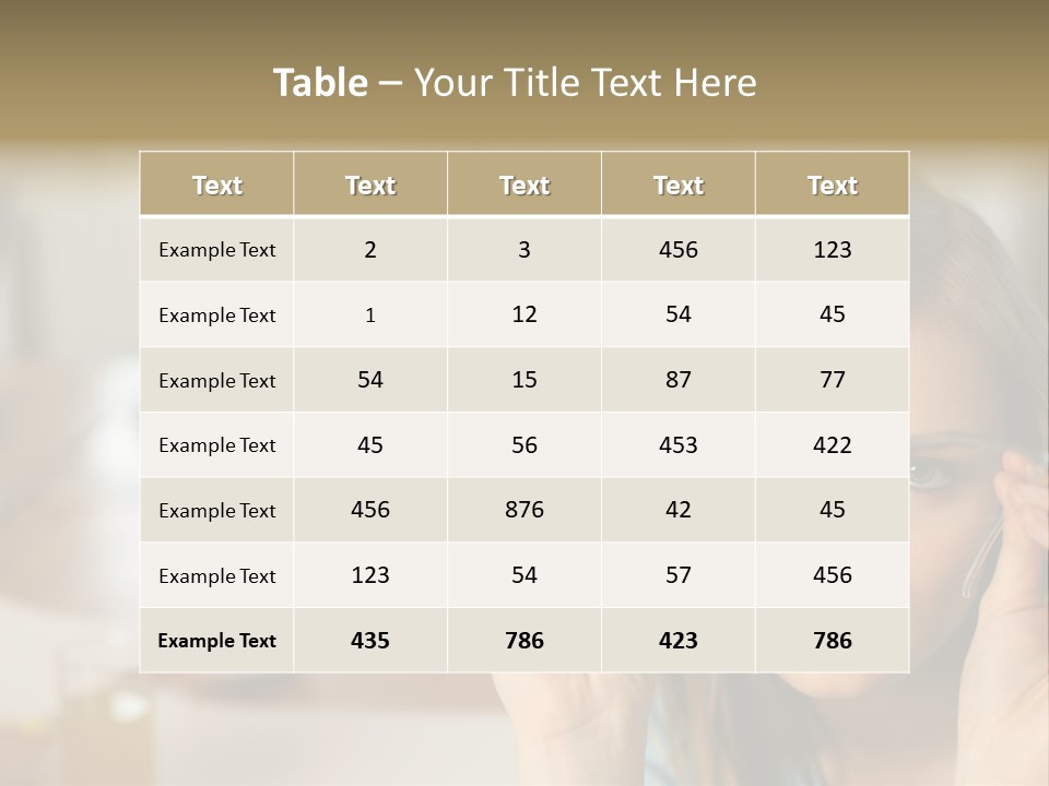 Woman Holding Up A Pair Of Glasses PowerPoint Template