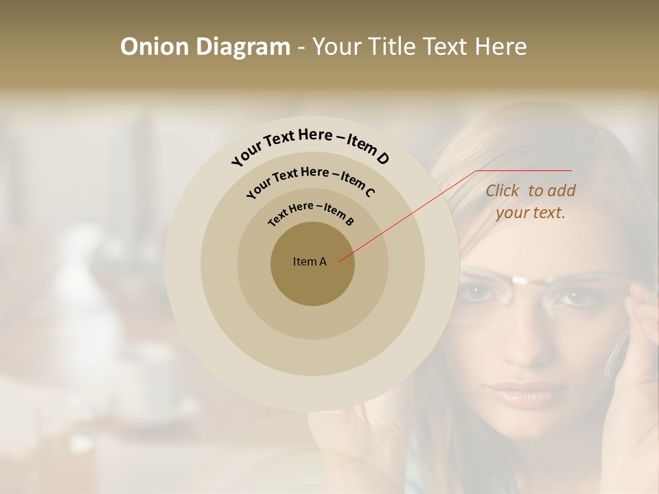 Woman Holding Up A Pair Of Glasses PowerPoint Template