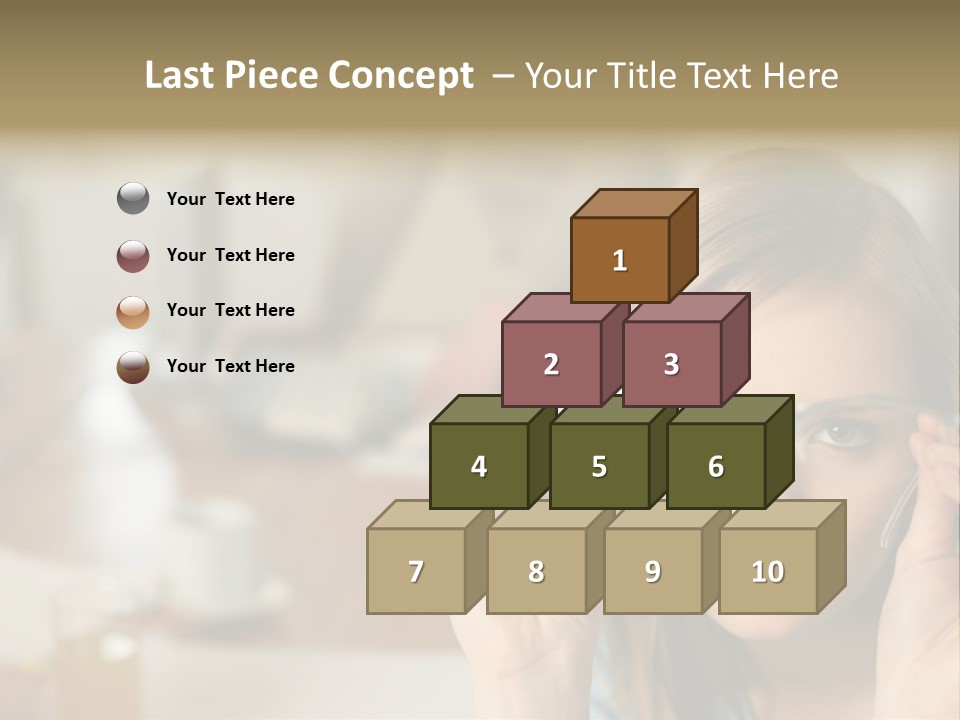 Woman Holding Up A Pair Of Glasses PowerPoint Template