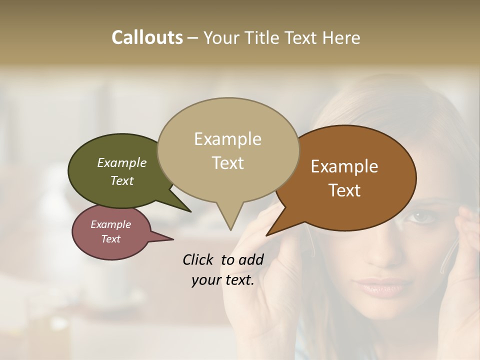 Woman Holding Up A Pair Of Glasses PowerPoint Template