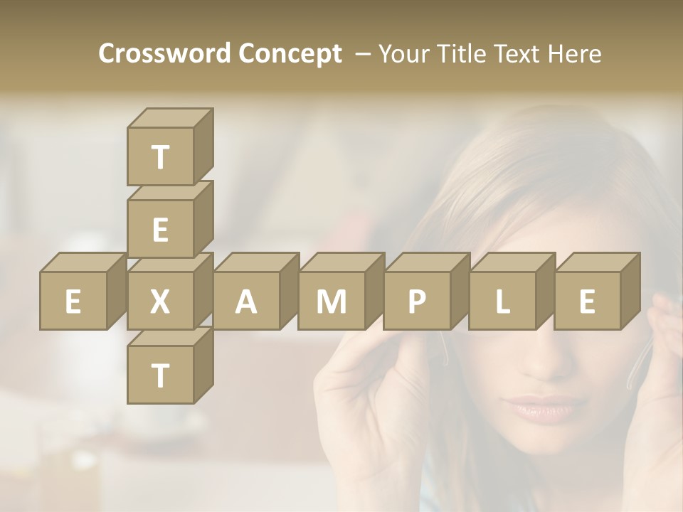 Woman Holding Up A Pair Of Glasses PowerPoint Template