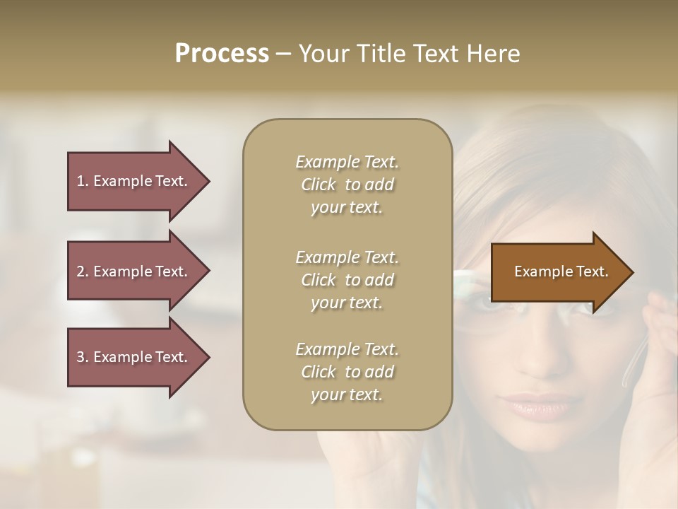 Woman Holding Up A Pair Of Glasses PowerPoint Template