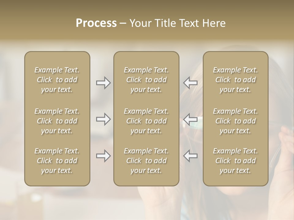 Woman Holding Up A Pair Of Glasses PowerPoint Template