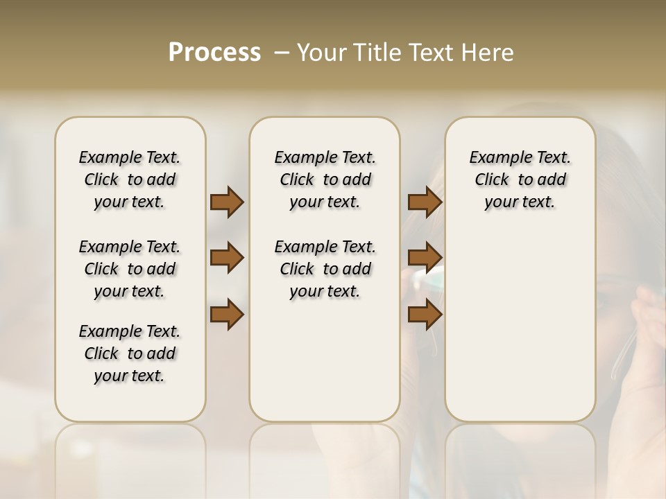 Woman Holding Up A Pair Of Glasses PowerPoint Template