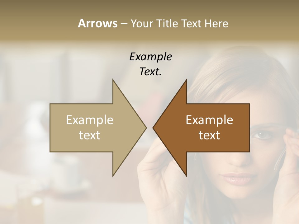 Woman Holding Up A Pair Of Glasses PowerPoint Template