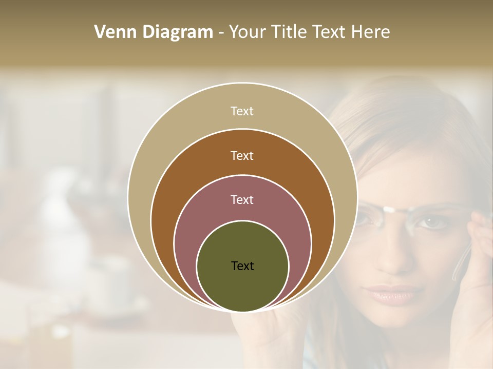 Woman Holding Up A Pair Of Glasses PowerPoint Template