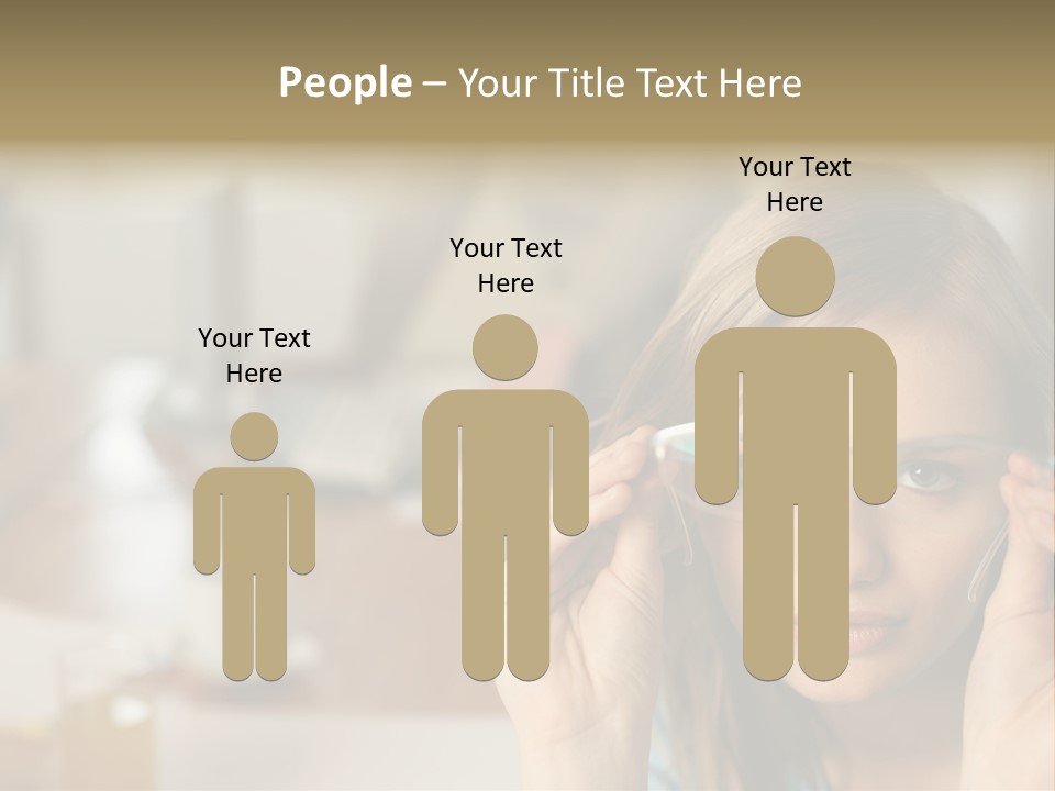 Woman Holding Up A Pair Of Glasses PowerPoint Template