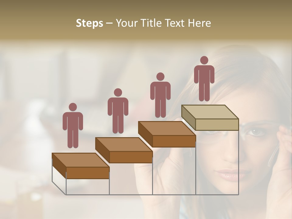 Woman Holding Up A Pair Of Glasses PowerPoint Template