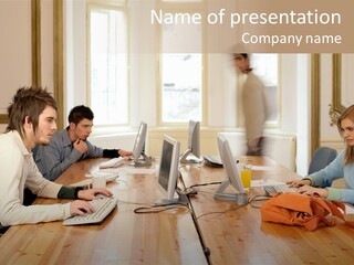 Busy Modern Office PowerPoint Template