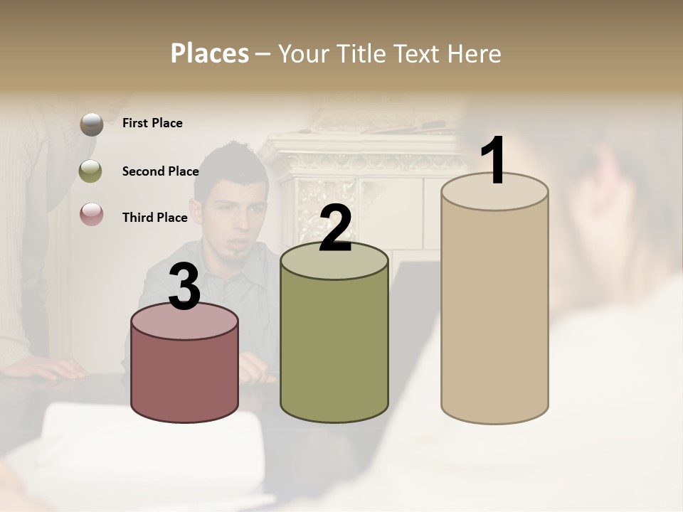 Young Men Working Together PowerPoint Template