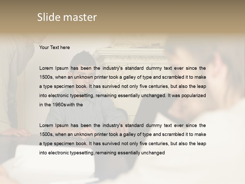 Young Men Working Together PowerPoint Template