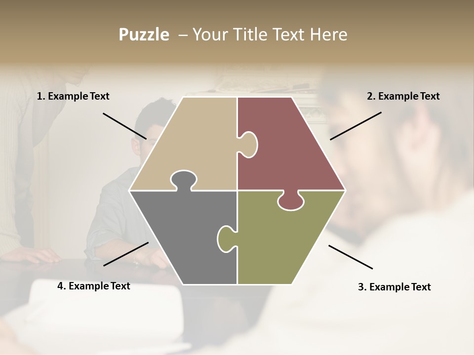 Young Men Working Together PowerPoint Template