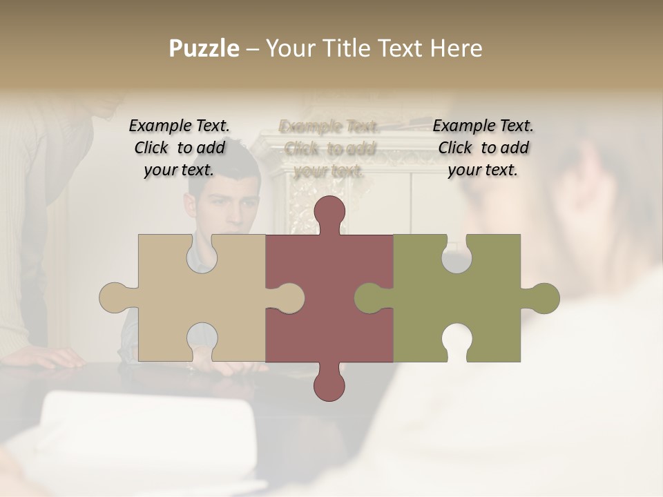 Young Men Working Together PowerPoint Template