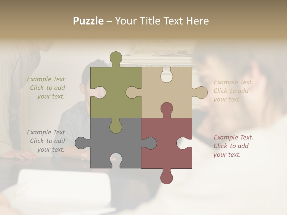 Young Men Working Together PowerPoint Template
