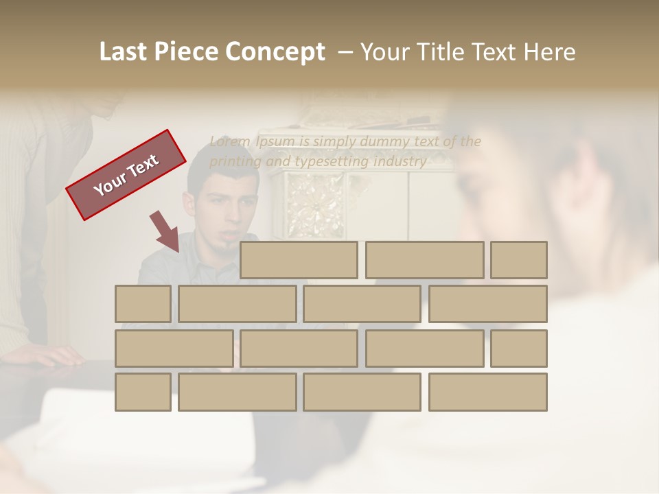 Young Men Working Together PowerPoint Template