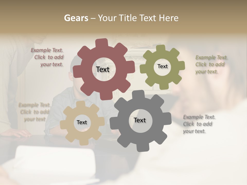 Young Men Working Together PowerPoint Template