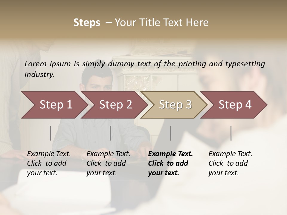 Young Men Working Together PowerPoint Template