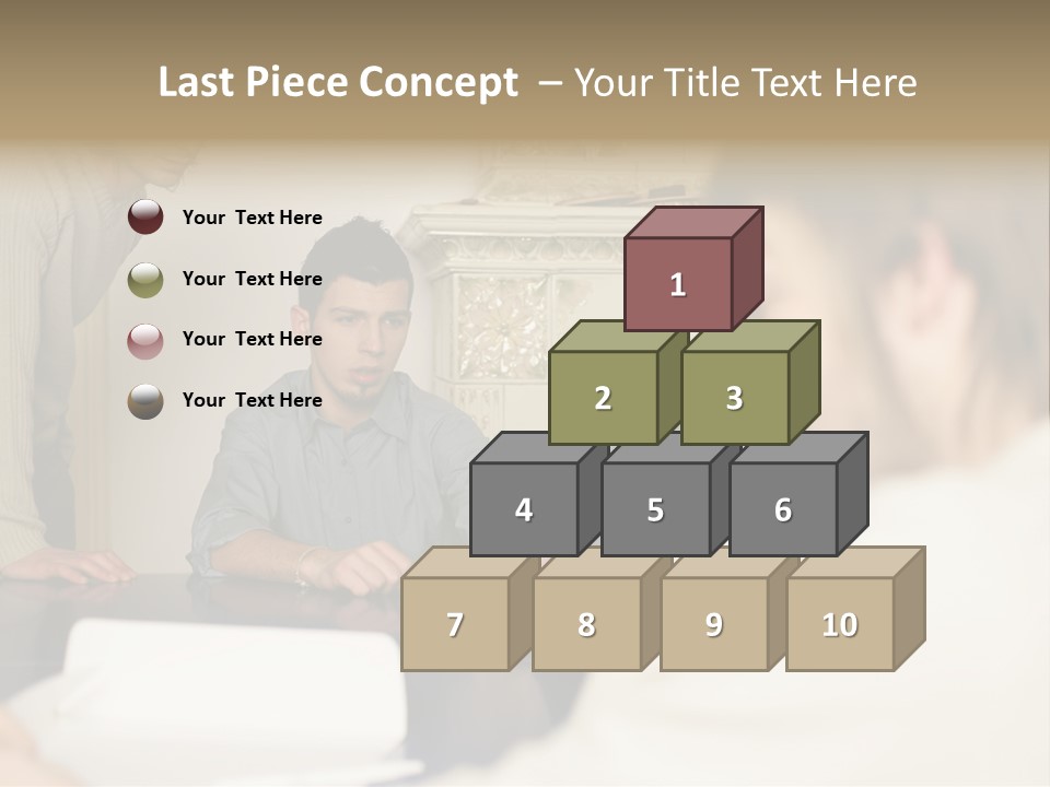 Young Men Working Together PowerPoint Template