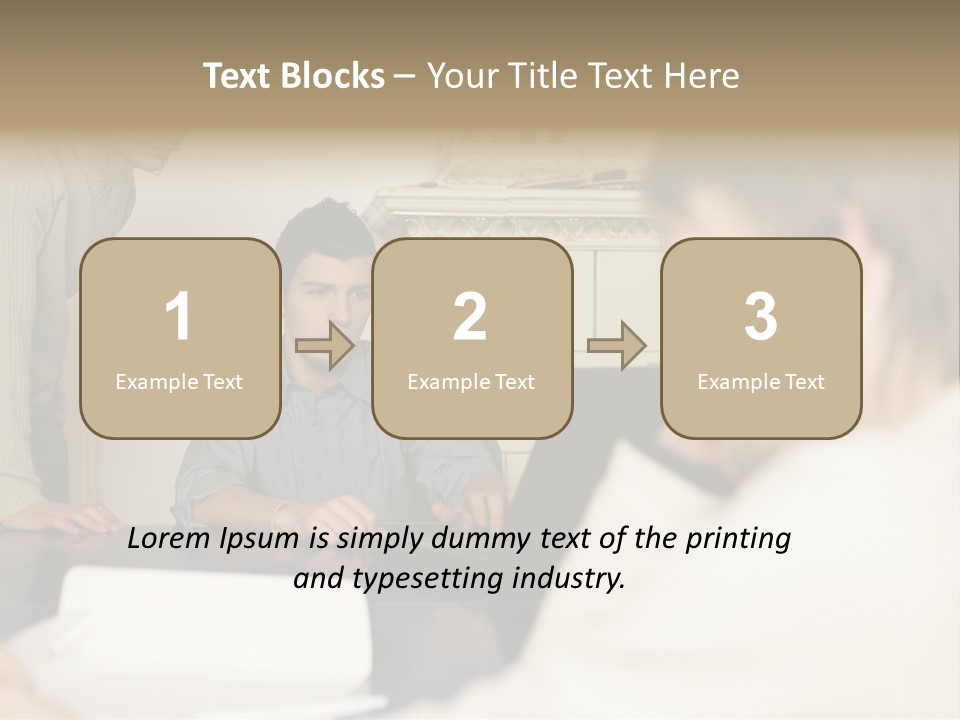 Young Men Working Together PowerPoint Template
