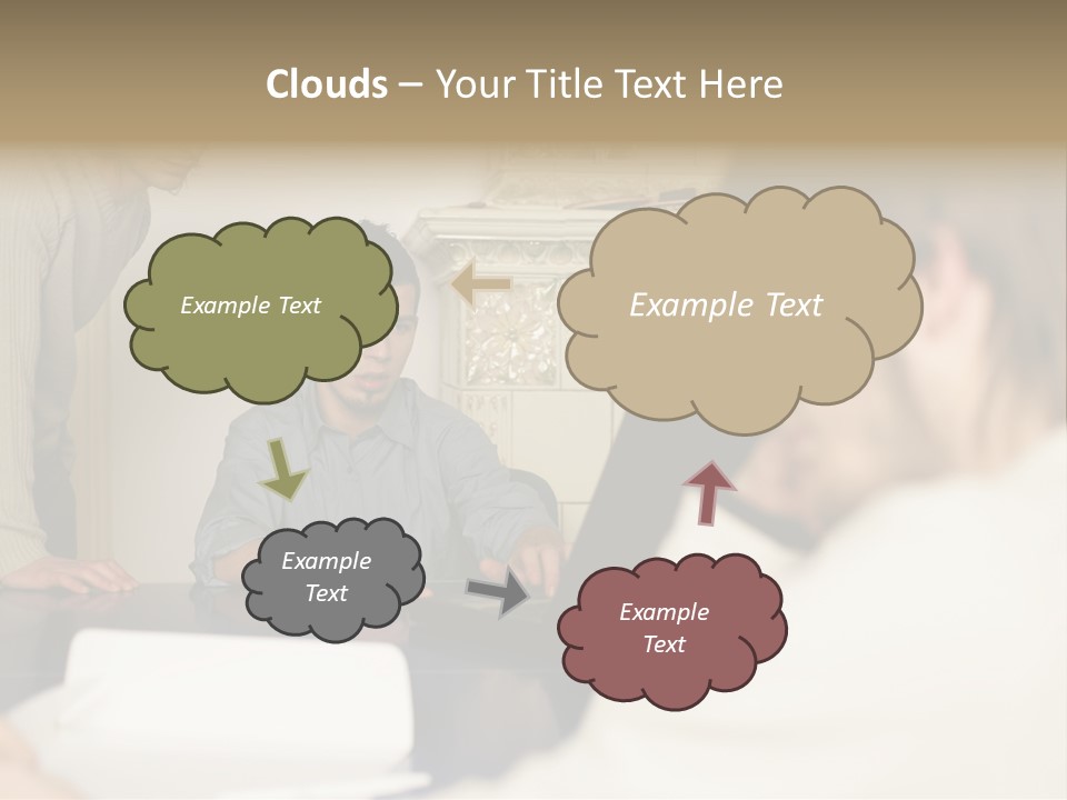 Young Men Working Together PowerPoint Template