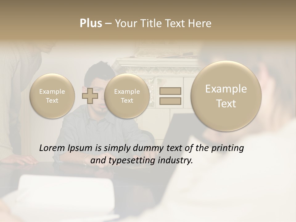 Young Men Working Together PowerPoint Template