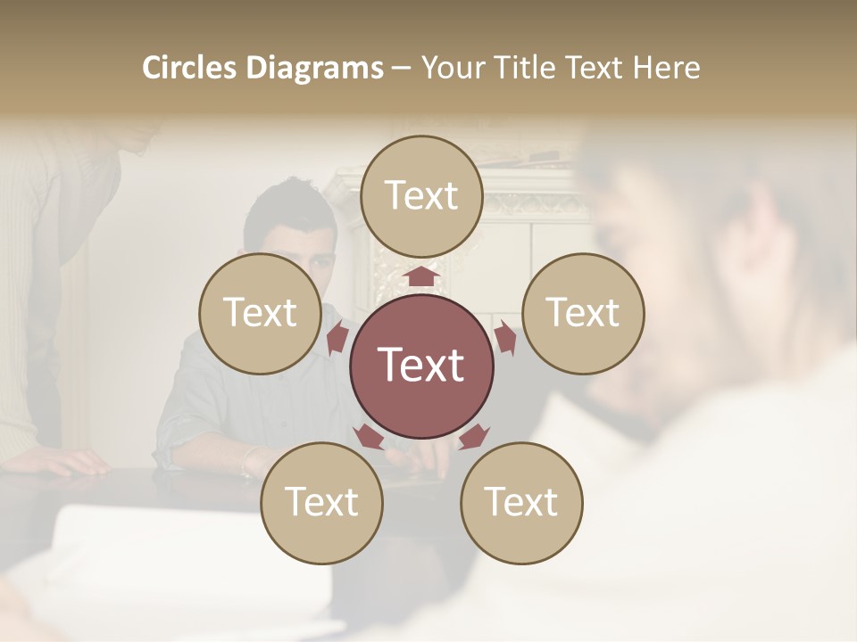 Young Men Working Together PowerPoint Template