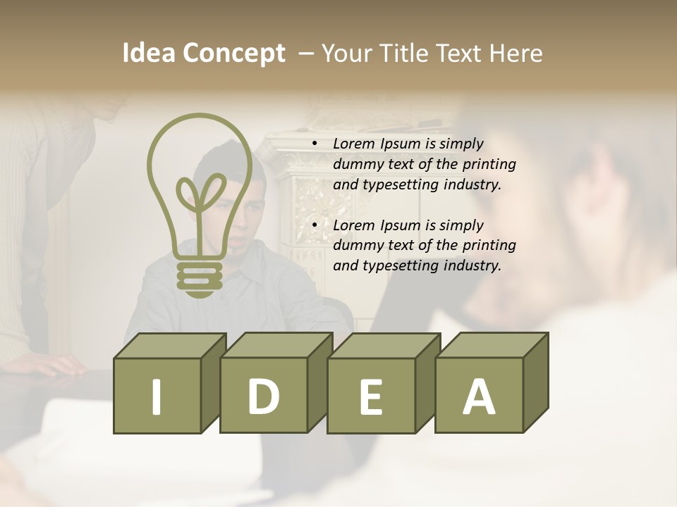 Young Men Working Together PowerPoint Template