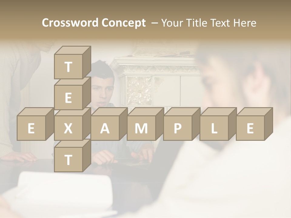 Young Men Working Together PowerPoint Template