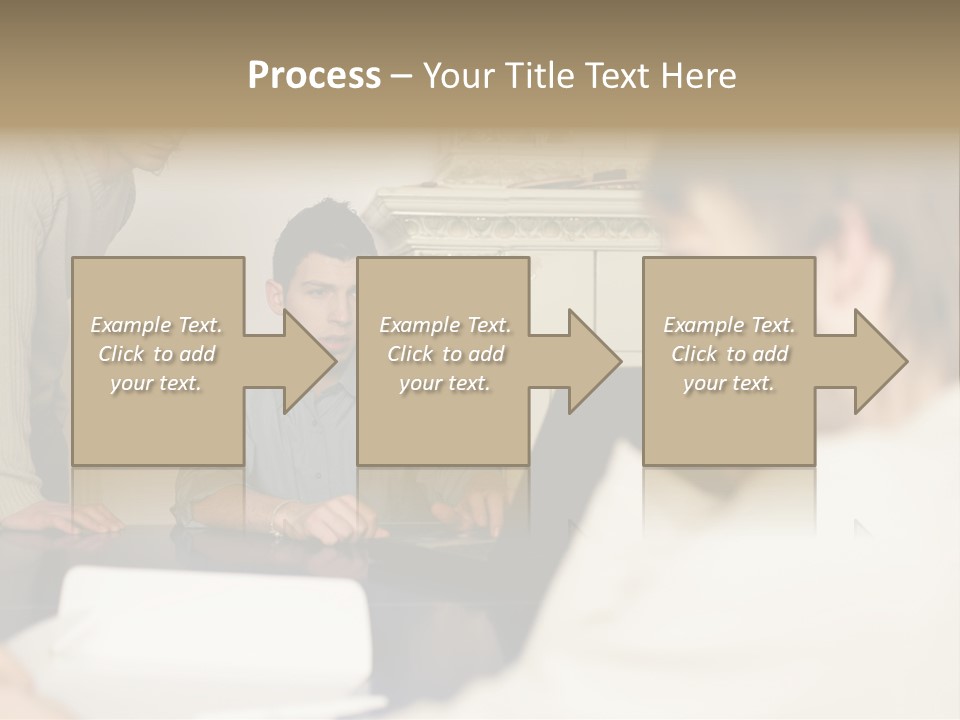Young Men Working Together PowerPoint Template