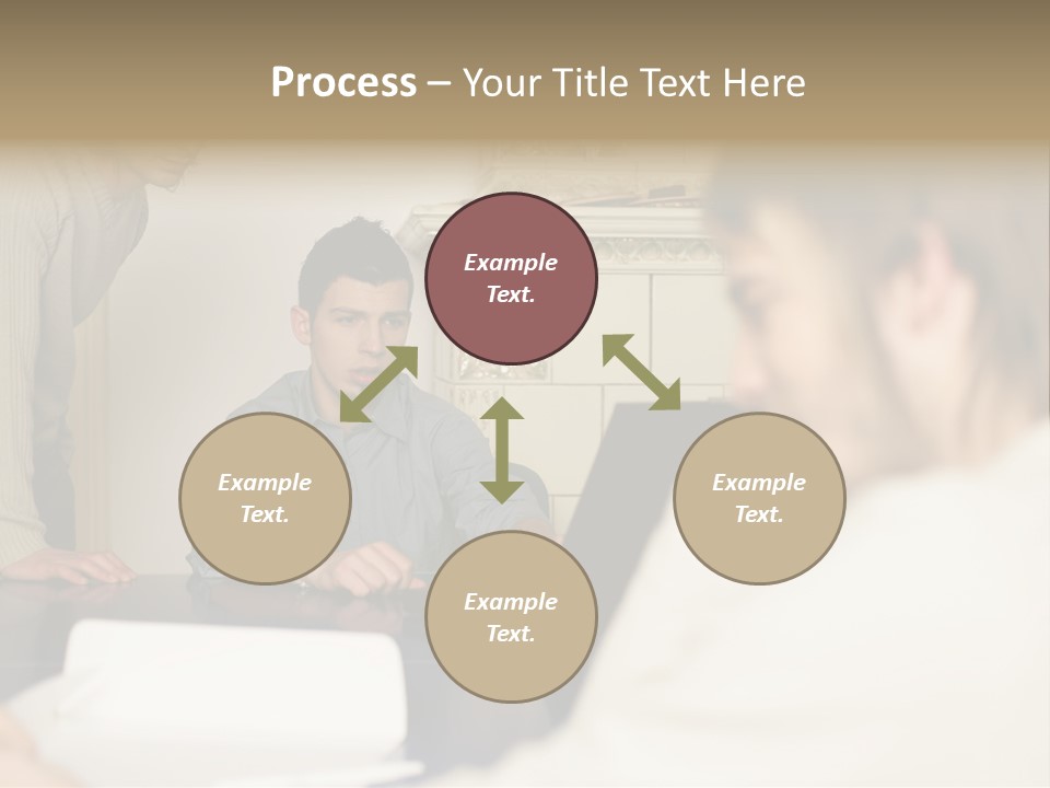 Young Men Working Together PowerPoint Template
