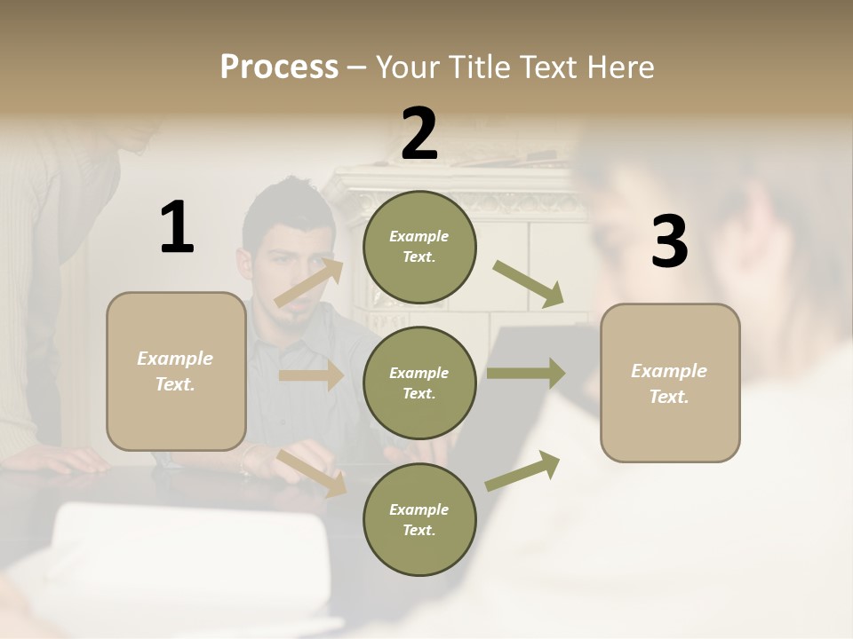 Young Men Working Together PowerPoint Template