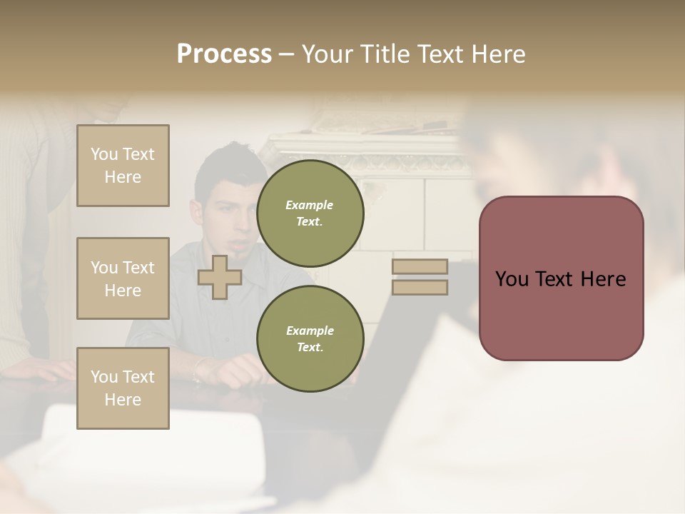 Young Men Working Together PowerPoint Template