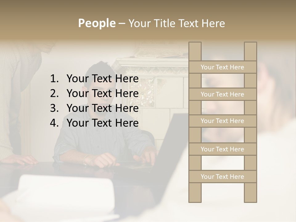 Young Men Working Together PowerPoint Template