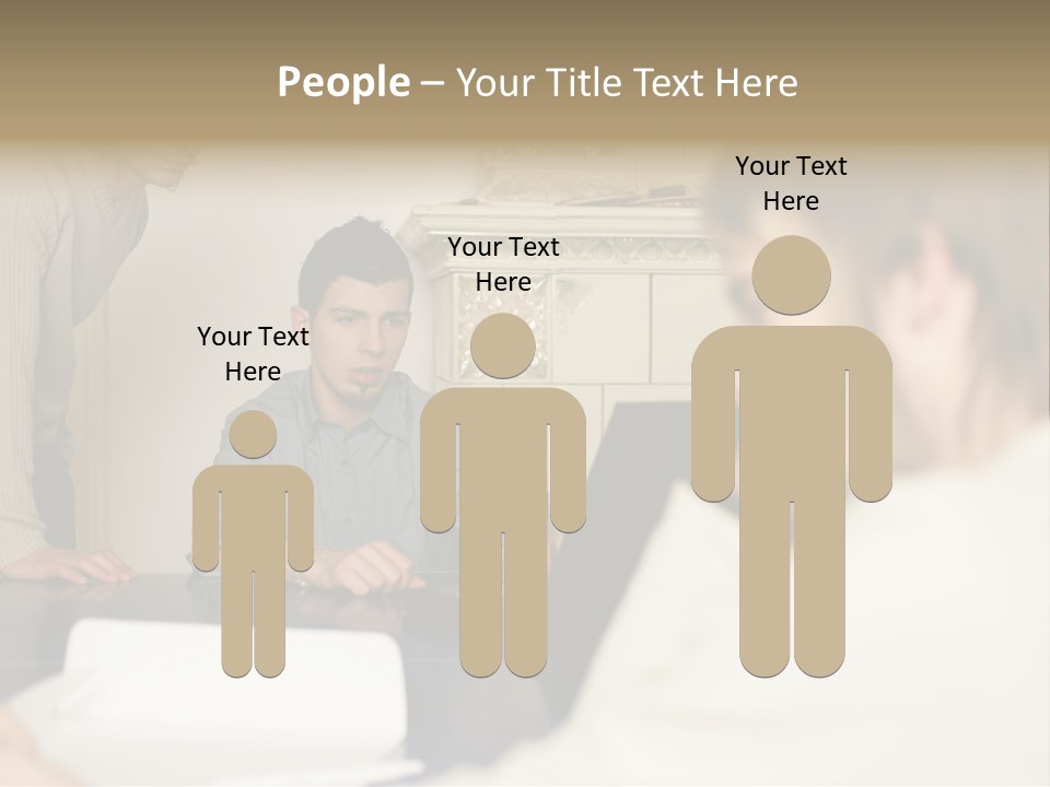 Young Men Working Together PowerPoint Template