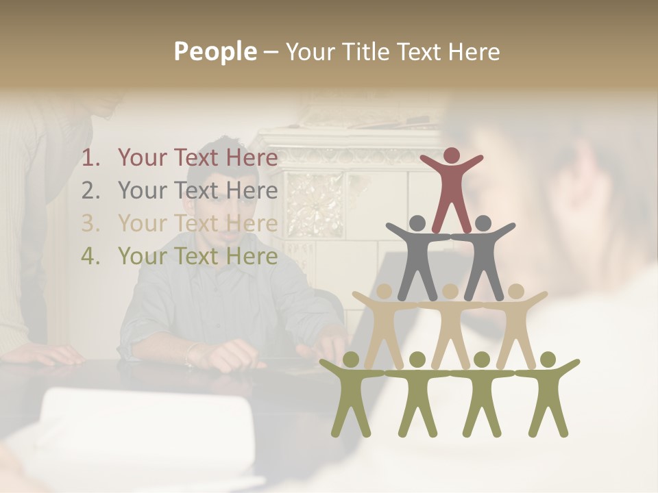 Young Men Working Together PowerPoint Template