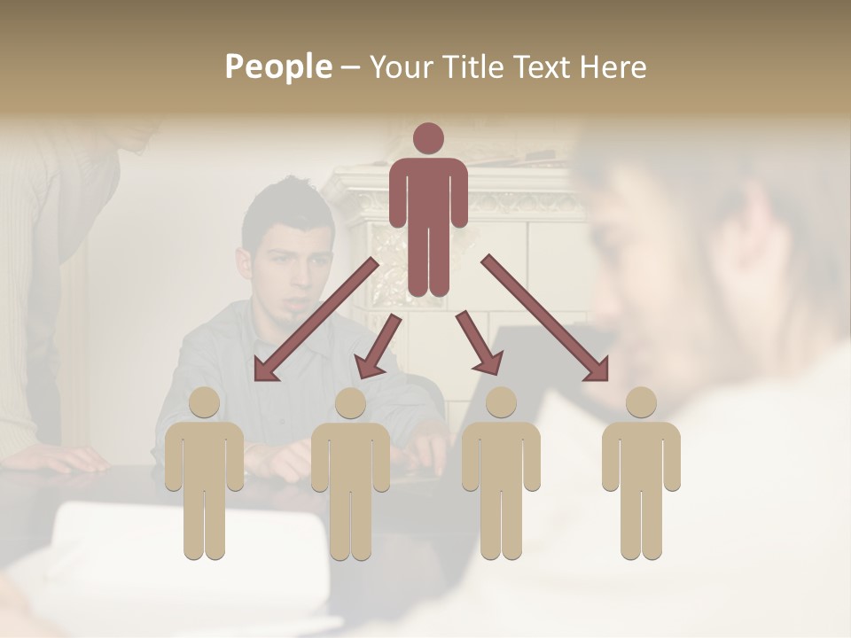 Young Men Working Together PowerPoint Template