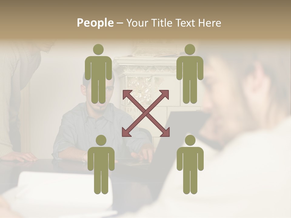 Young Men Working Together PowerPoint Template