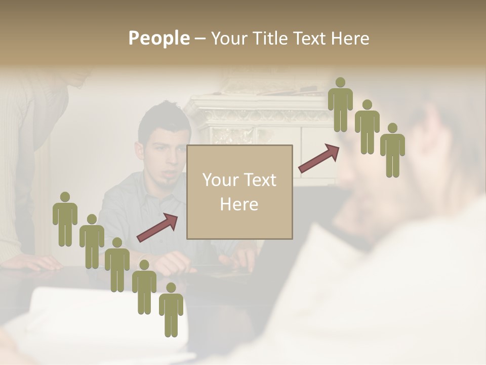 Young Men Working Together PowerPoint Template