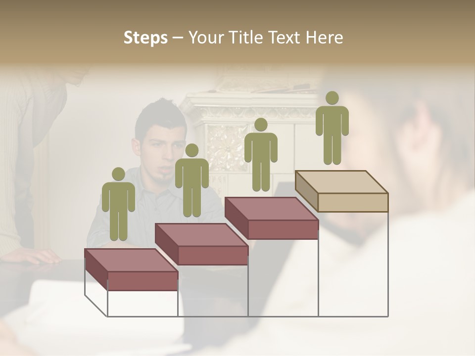 Young Men Working Together PowerPoint Template