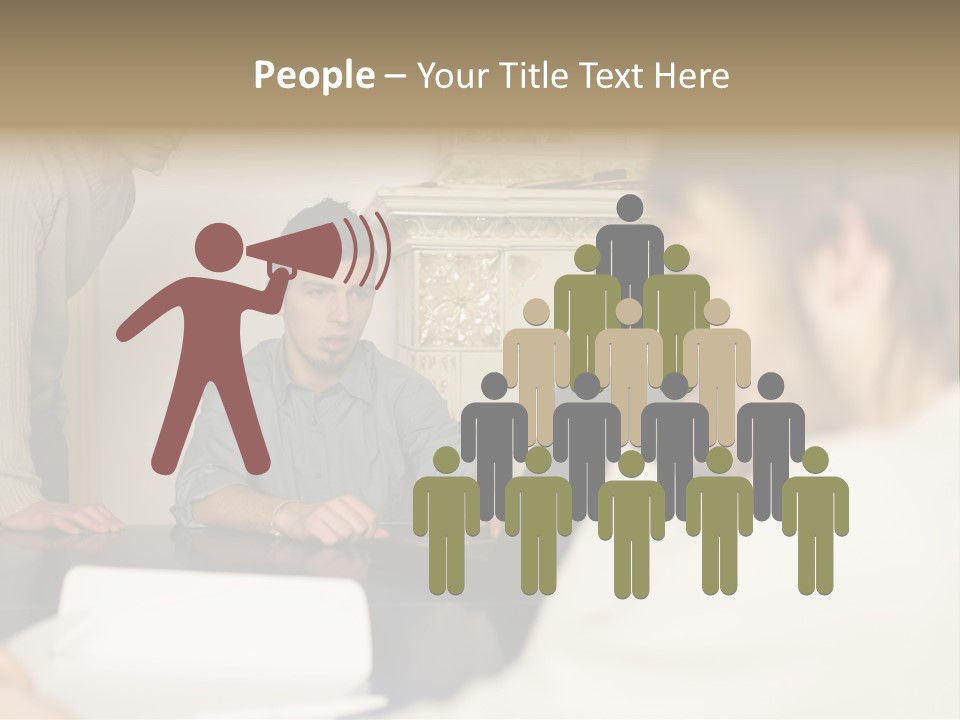 Young Men Working Together PowerPoint Template