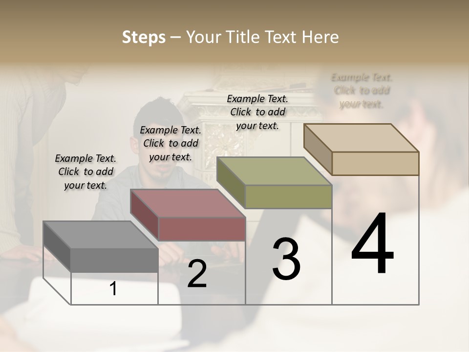 Young Men Working Together PowerPoint Template