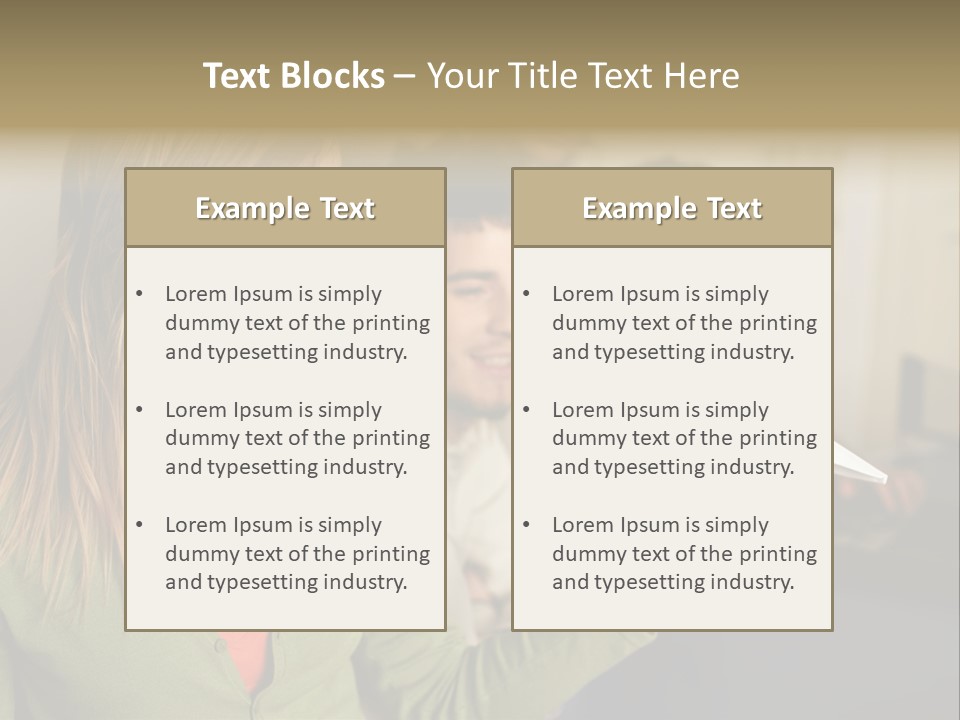 Men Watching Woman With Paper Aeroplane PowerPoint Template