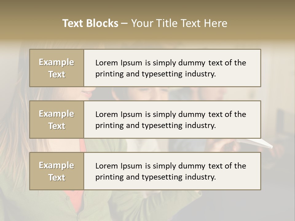 Men Watching Woman With Paper Aeroplane PowerPoint Template