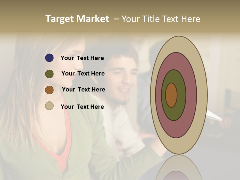 Men Watching Woman With Paper Aeroplane PowerPoint Template