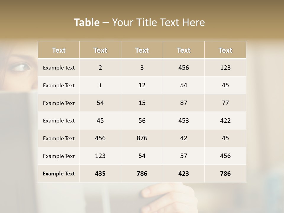 Woman Peering Over Top Of Folder PowerPoint Template