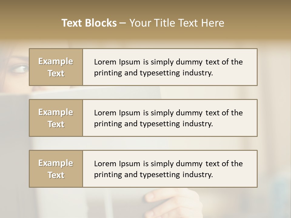 Woman Peering Over Top Of Folder PowerPoint Template