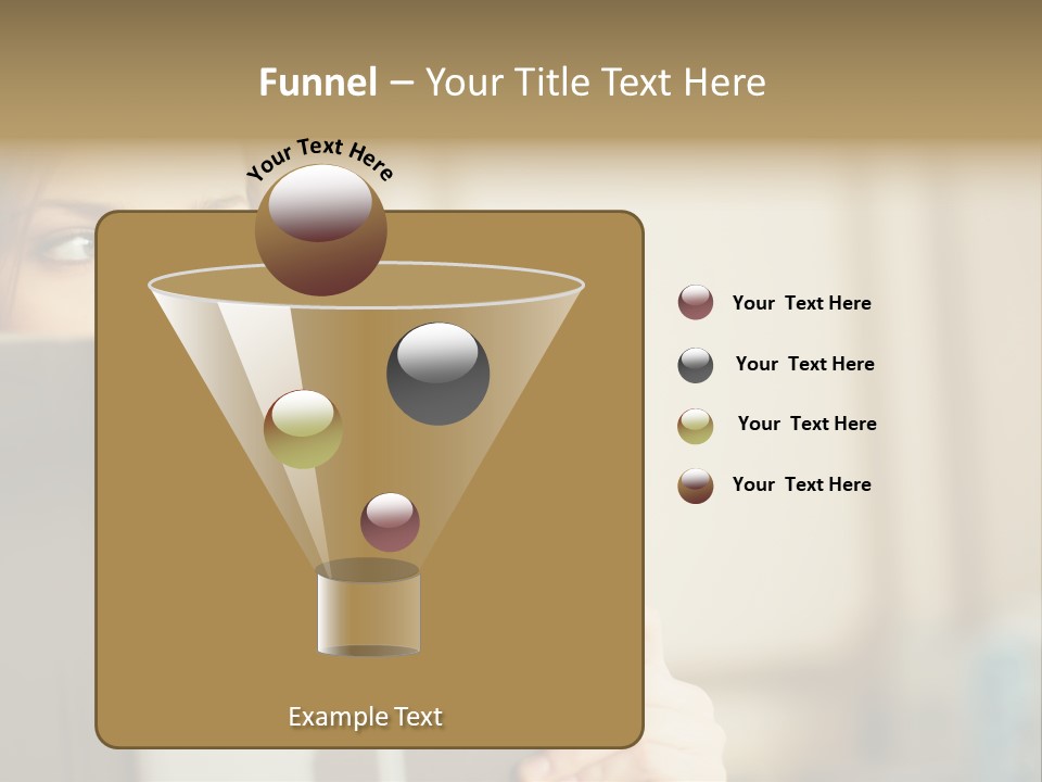 Woman Peering Over Top Of Folder PowerPoint Template
