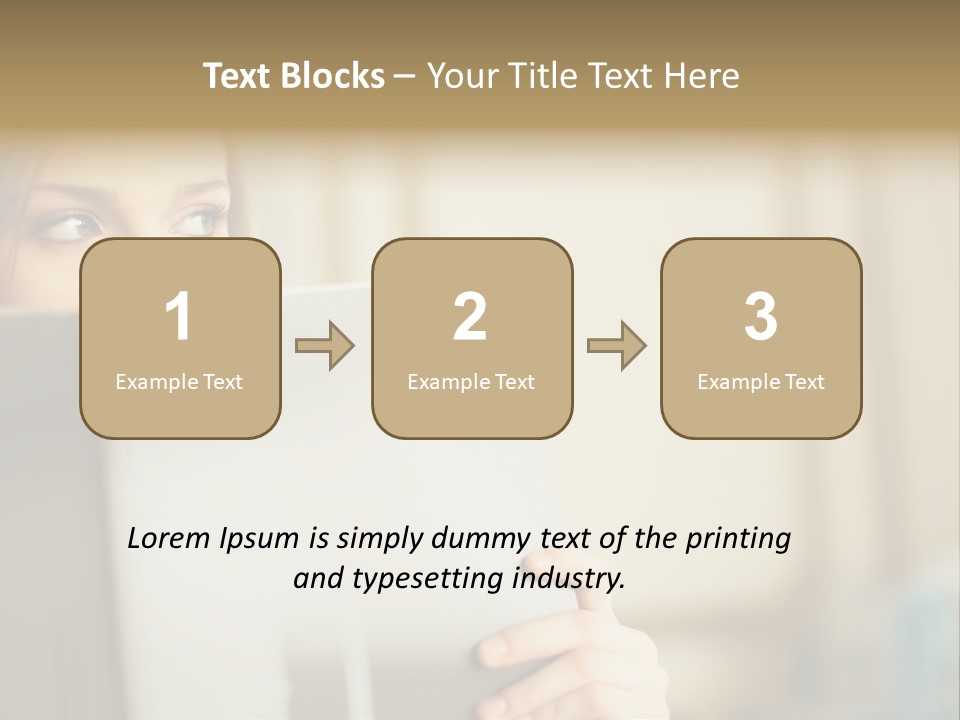 Woman Peering Over Top Of Folder PowerPoint Template